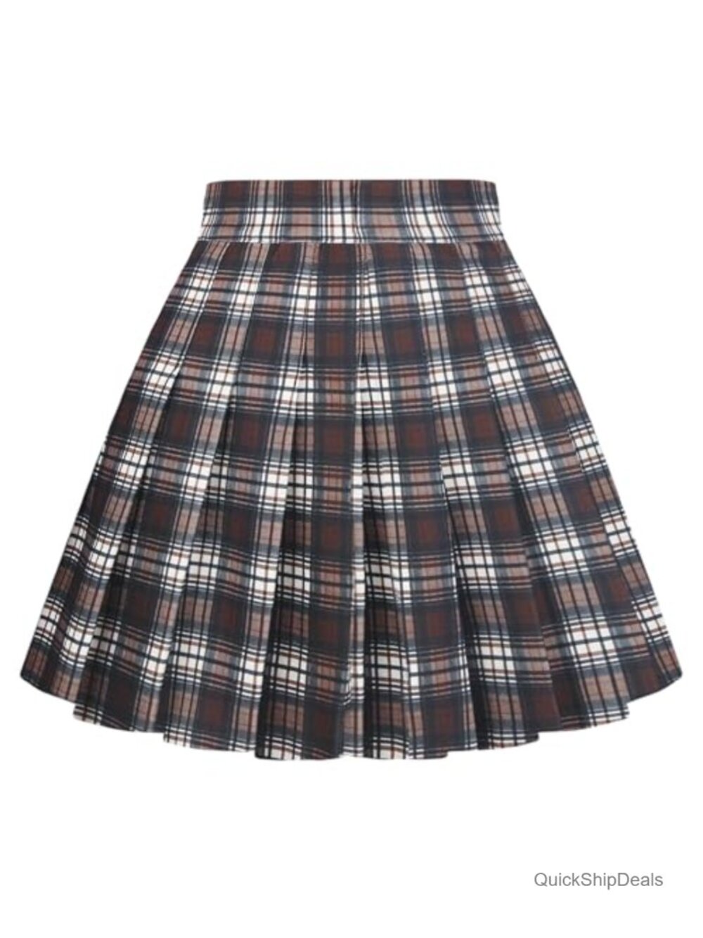 Pleated A-Line Mini Tennis Skirt High Waist